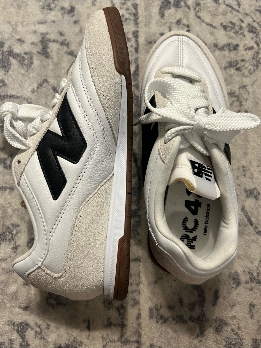 New Balance White & Black Court Sneaker